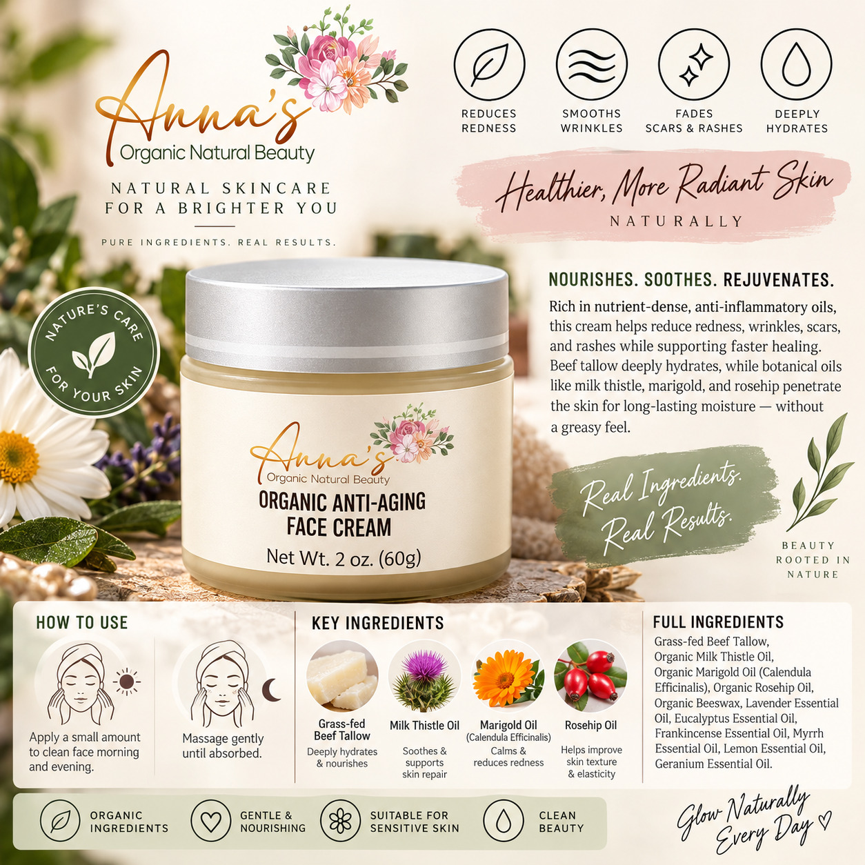 Organic Anti-aging Face Cream - Image 3